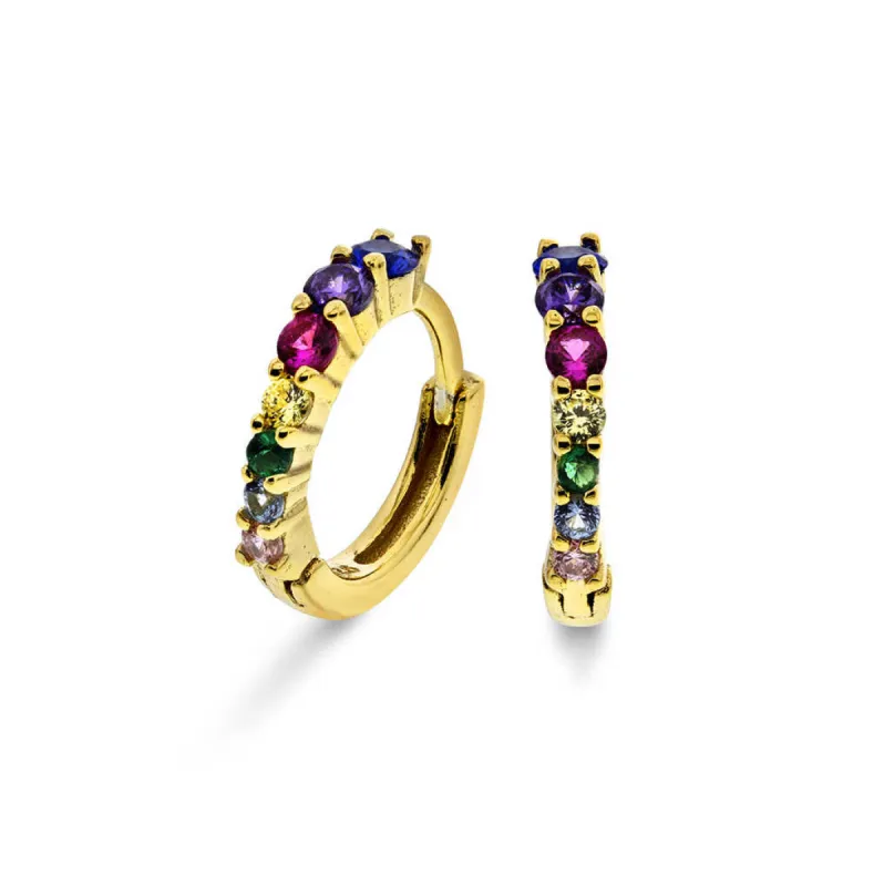 Janne Formoe By Pan Jewelry – Øreringer i forgylt sølv med Zirkonia sold by Diamanthuset