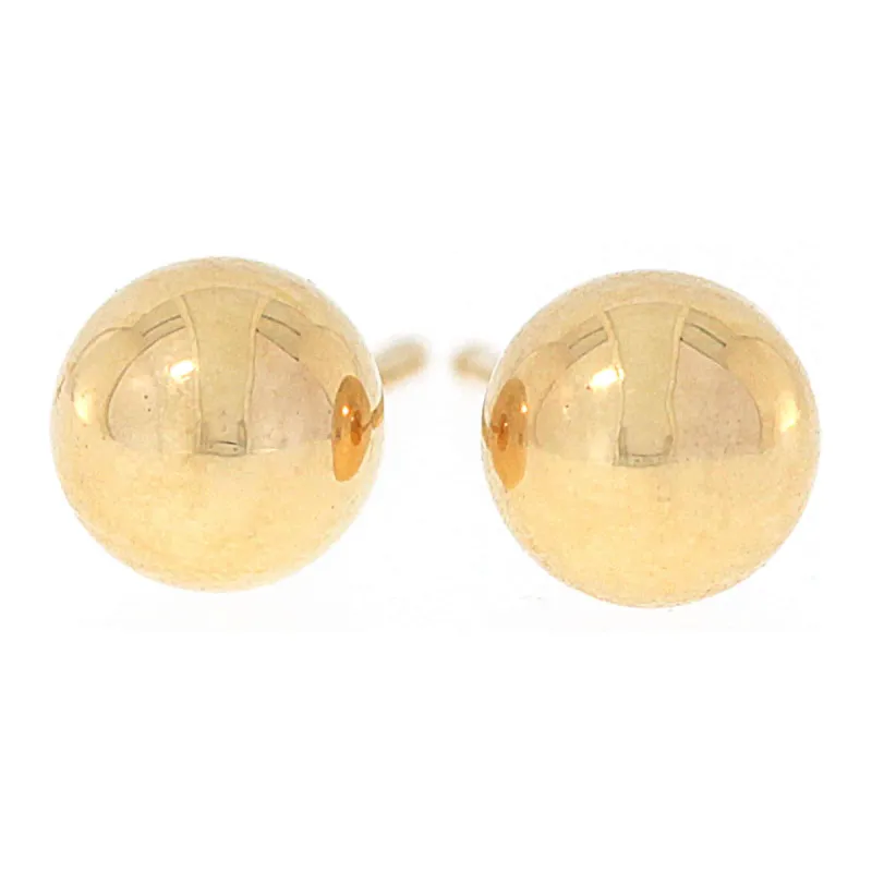 Øredobber kule i gult gull, 5mm sold by Diamanthuset