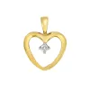 Halssmykke hjerte i gult gull, 0.02CT TWSi sold by Diamanthuset