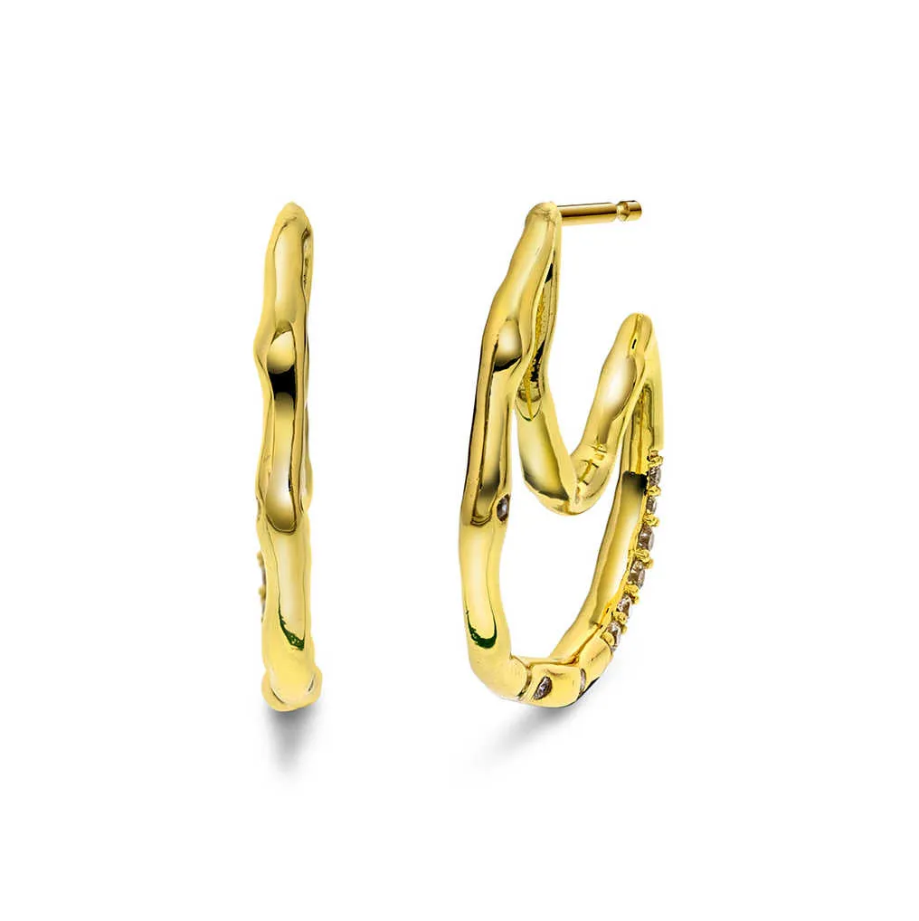 Shapes - Moon øredobber i sølv med zirkonia sold by Diamanthuset