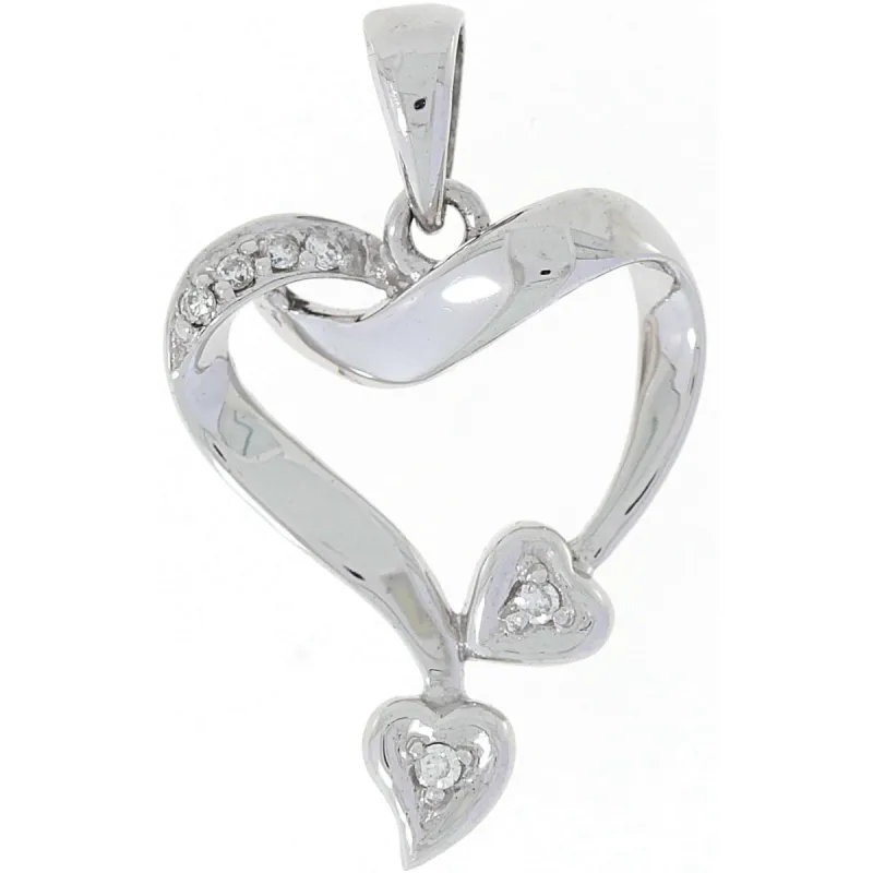 Diamant halssmykke i hvitt gull, 0.05ct TWSi sold by Diamanthuset