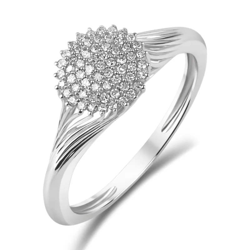 Diamantring rosett 0,25ct tw/si i hvitt gull sold by Diamanthuset