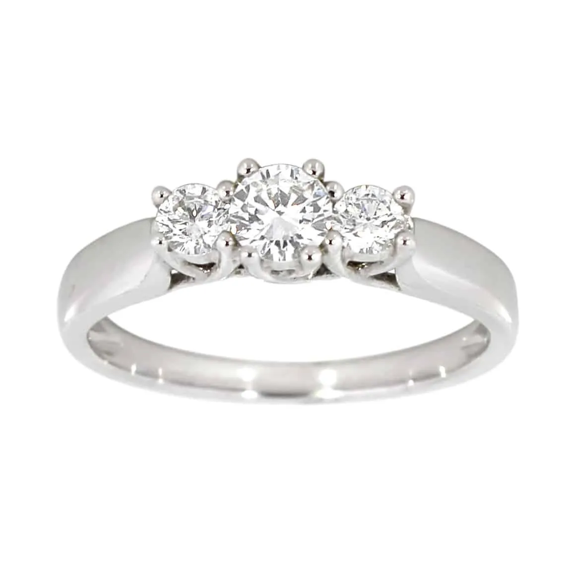 Diamantring i Gult/Hvitt Gull og tre Diamanter 0,50 TW/SI sold by Diamanthuset product image thumbnail 2