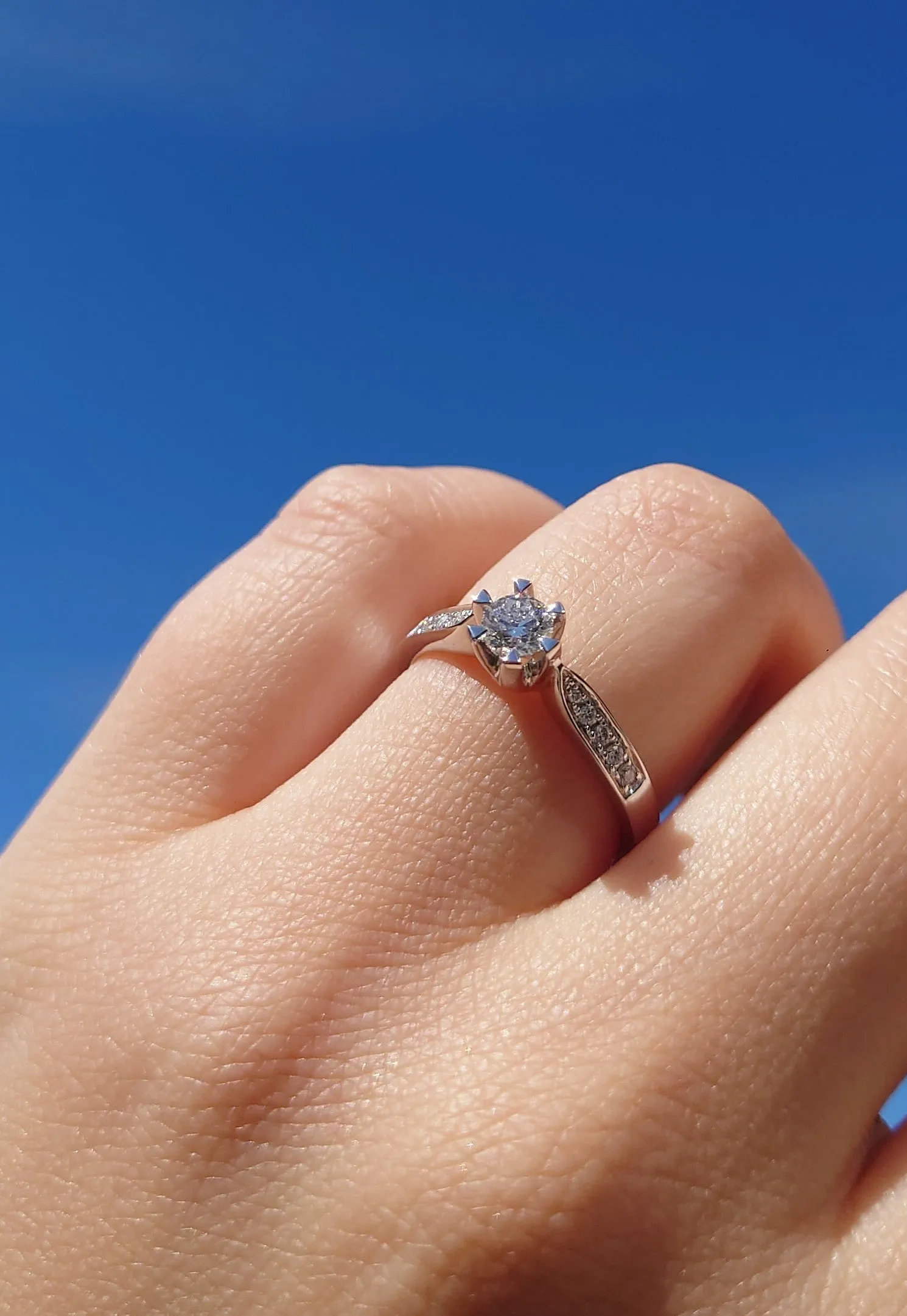 Diamantring i hvitt gull, 0.45CT TWSI sold by Diamanthuset product image thumbnail 2