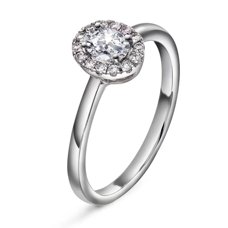 Diamantring i Hvitt Gull (585), 0.30ct TW/SI Diamanter sold by Diamanthuset