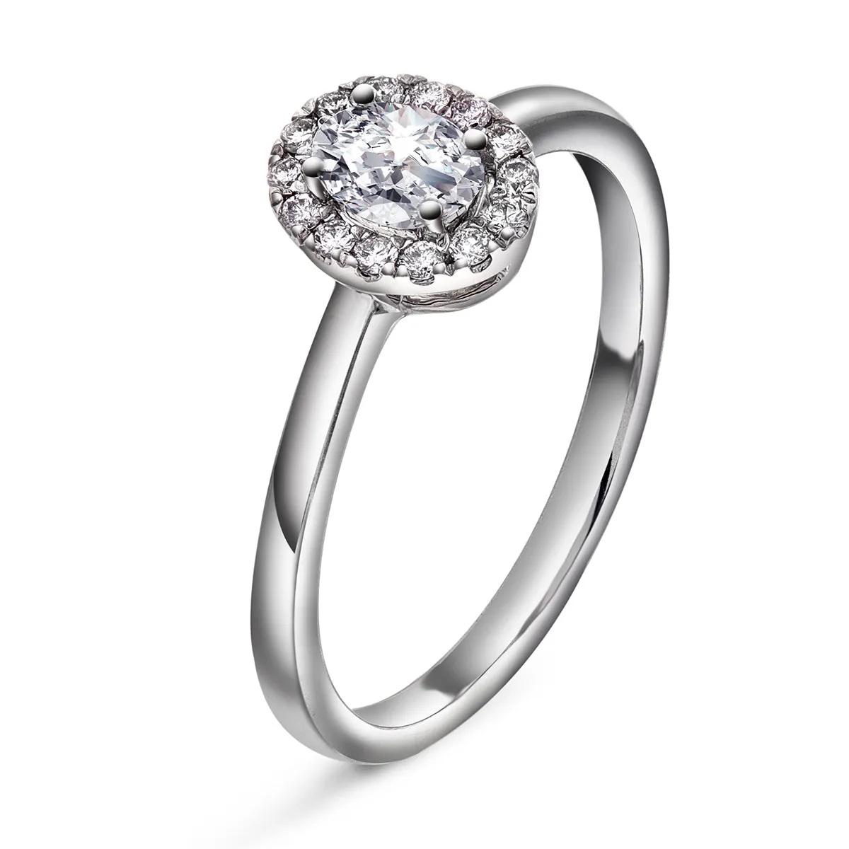 Diamantring i Hvitt Gull (585), 0.30ct TW/SI Diamanter sold by Diamanthuset