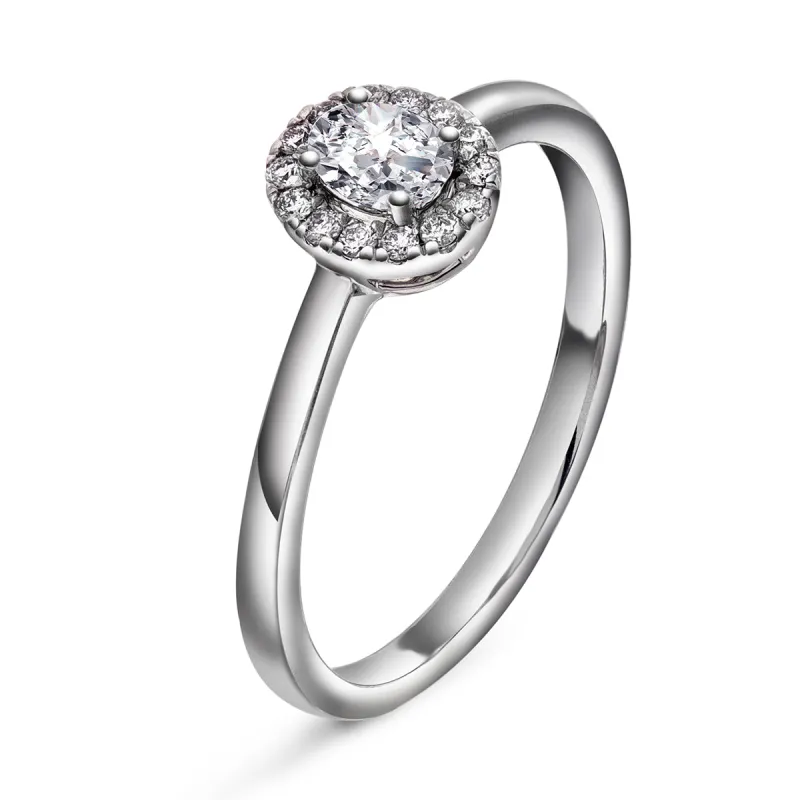 Diamantring i Hvitt Gull (585), 0.20ct TW/SI Diamanter sold by Diamanthuset