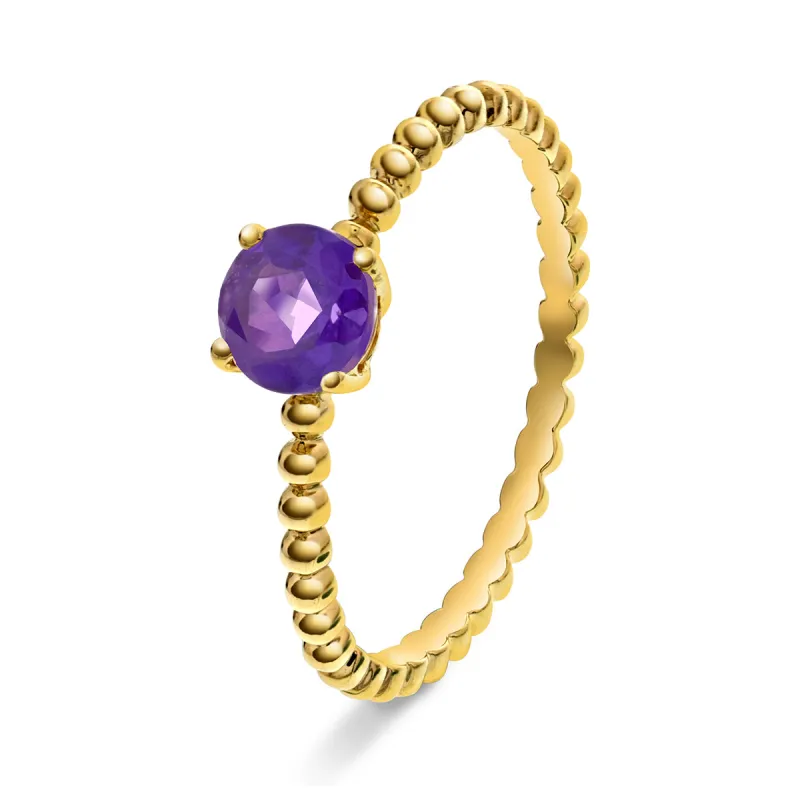 Ring i Gult Gull (585), 0.60ct Ametyst sold by Diamanthuset