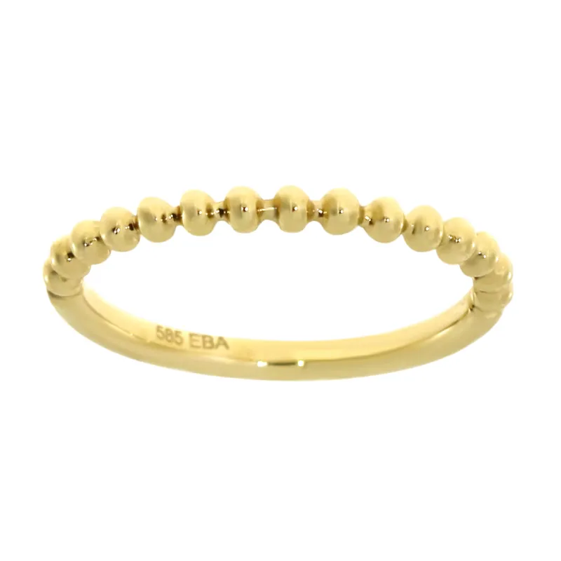 Gullring med kuler 14kt Hvitt/Gult Gull sold by Diamanthuset