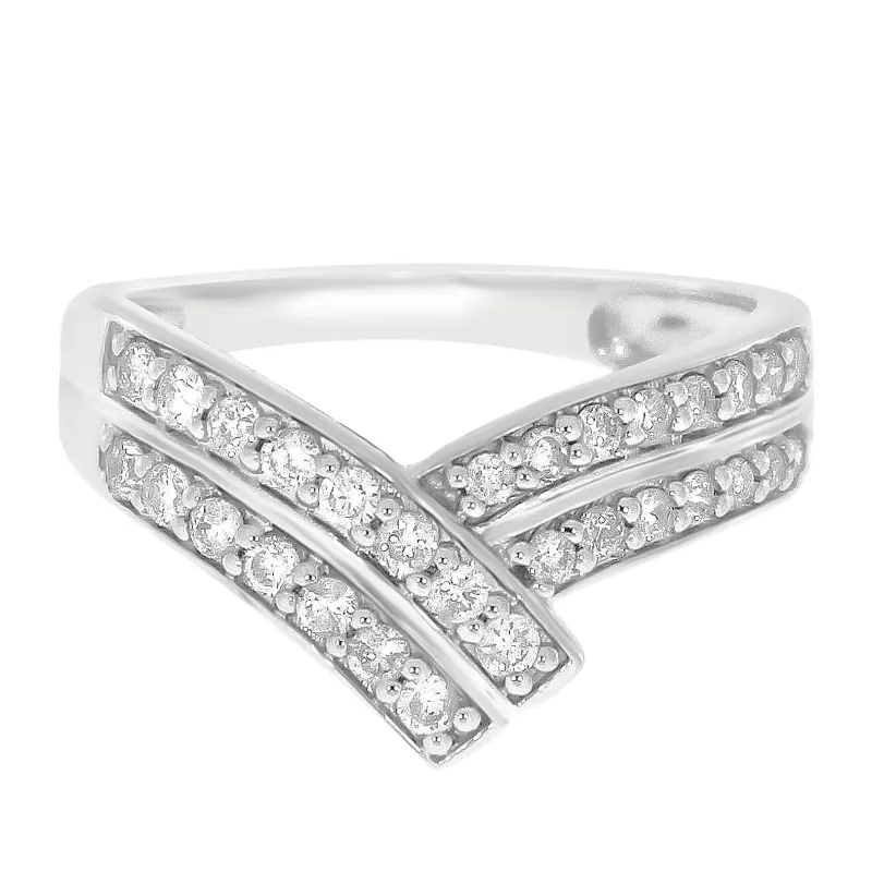 Diamantring i hvitt gull, 0.50ct TW/S sold by Diamanthuset