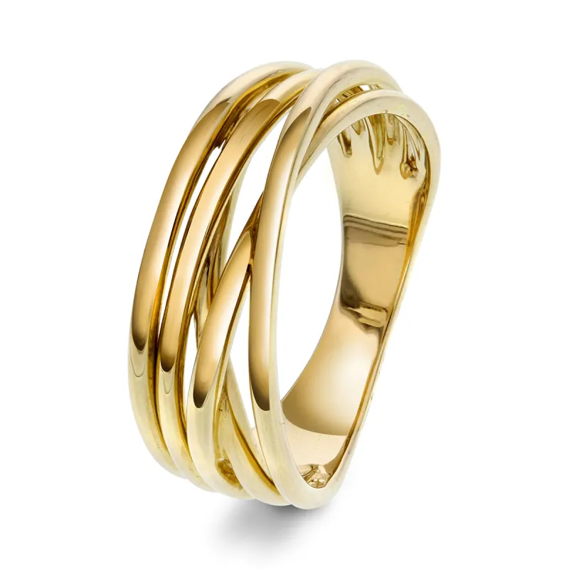 Gullring i 14kt gult gull sold by Diamanthuset