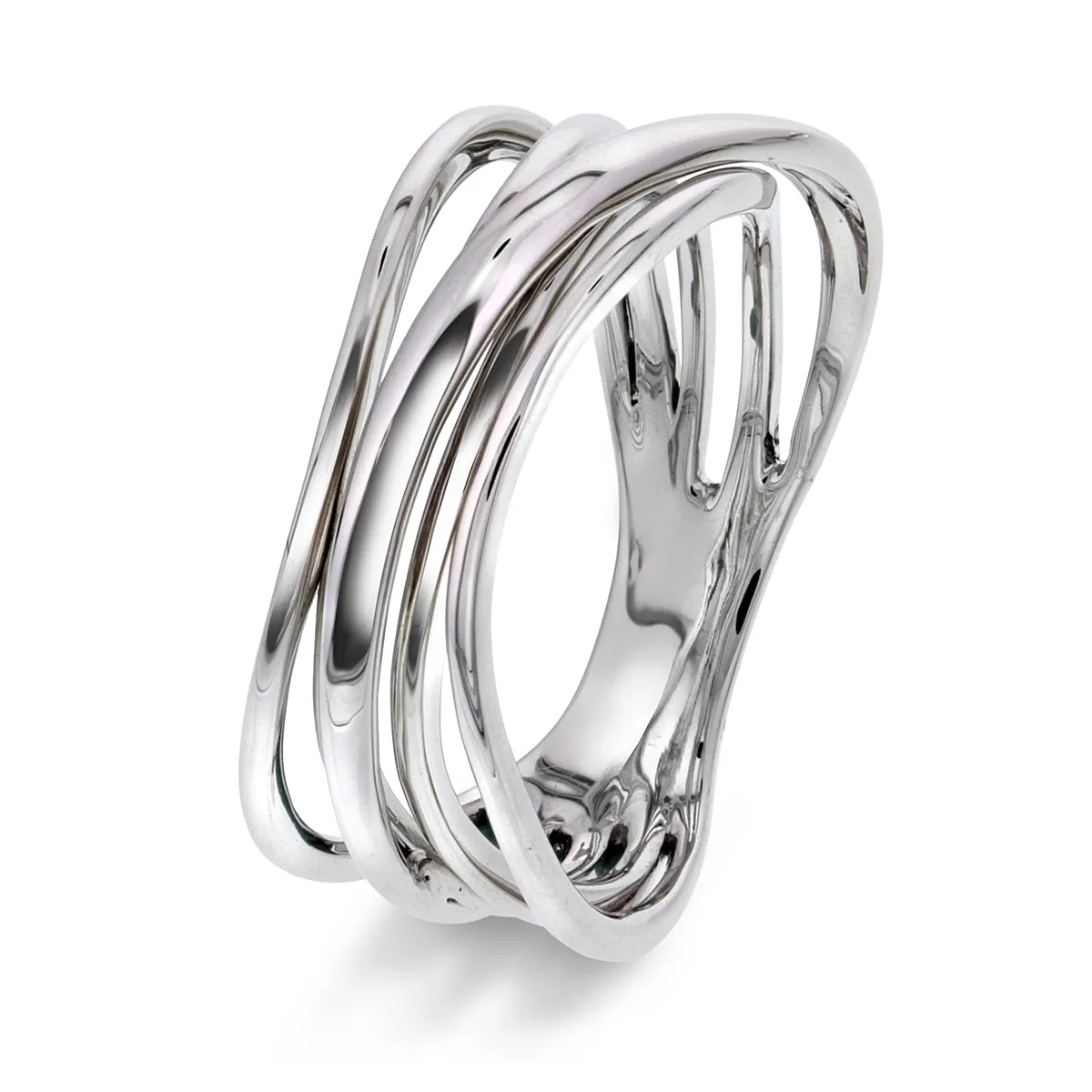 Gullring i 14kt hvitt gull sold by Diamanthuset