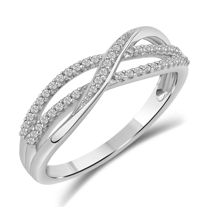 Diamantring i hvitt gull, 0.18ct TW/S sold by Diamanthuset