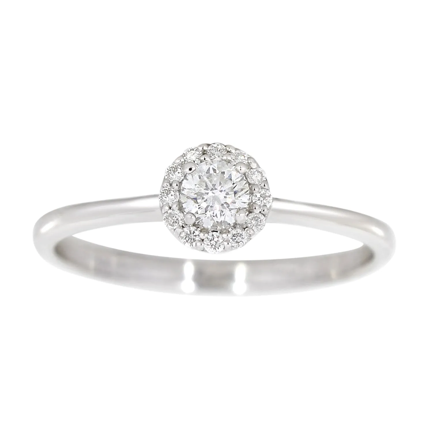 Rosettring i 14kt Hvitt Gull,, 0.25ct tw/si Diamanter sold by Diamanthuset