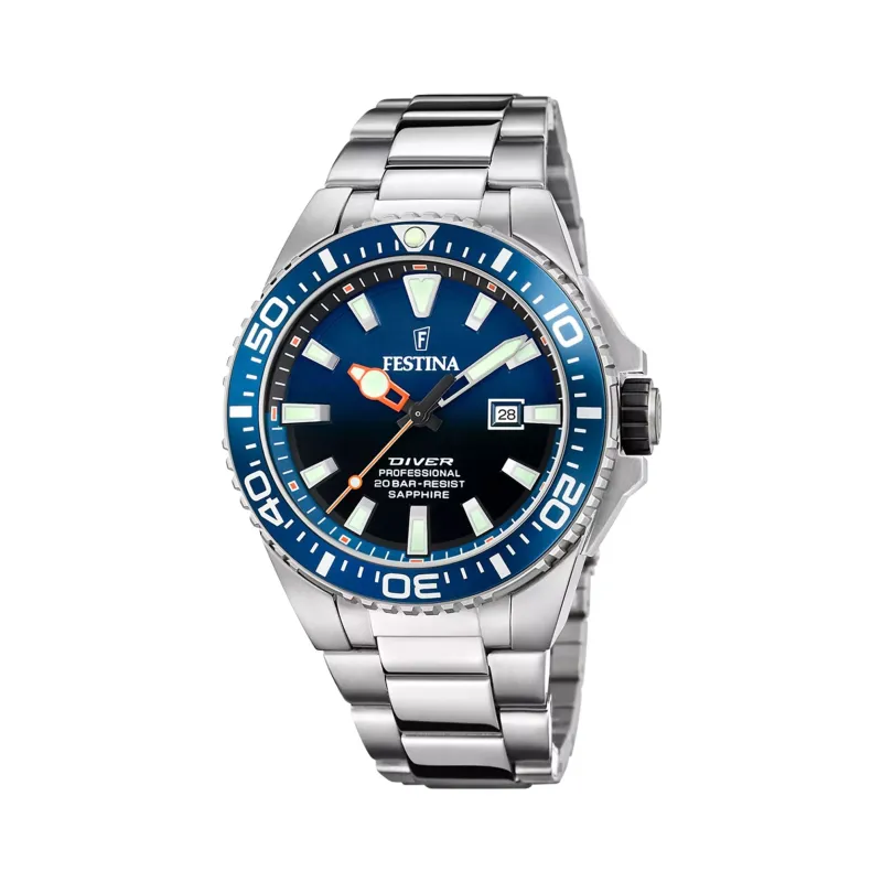 Festina Dykkerklokke m/ Safirglass, 45,7mm, 20ATM - F20663-1 made by Diamanthuset