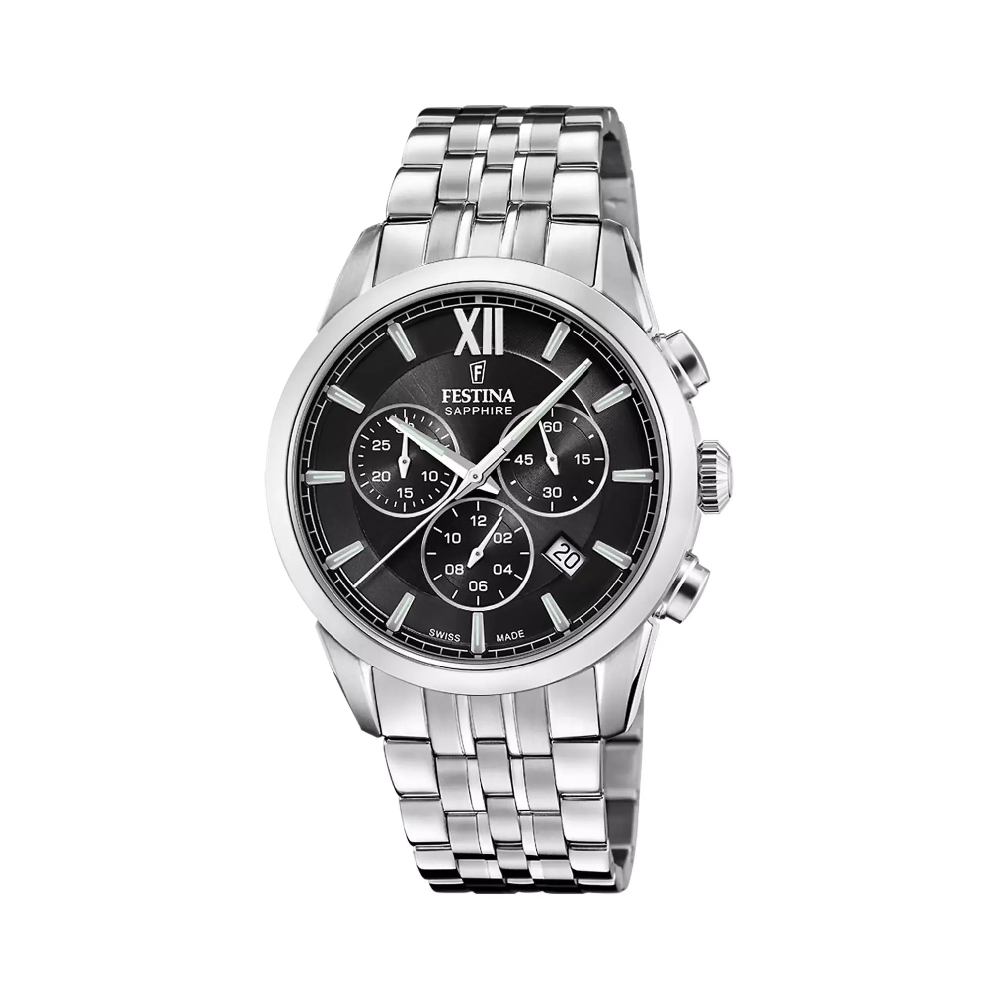 Swiss Made Festina 41mm Kronograf, m/ Safirgalss - F20040-4 sold by Diamanthuset