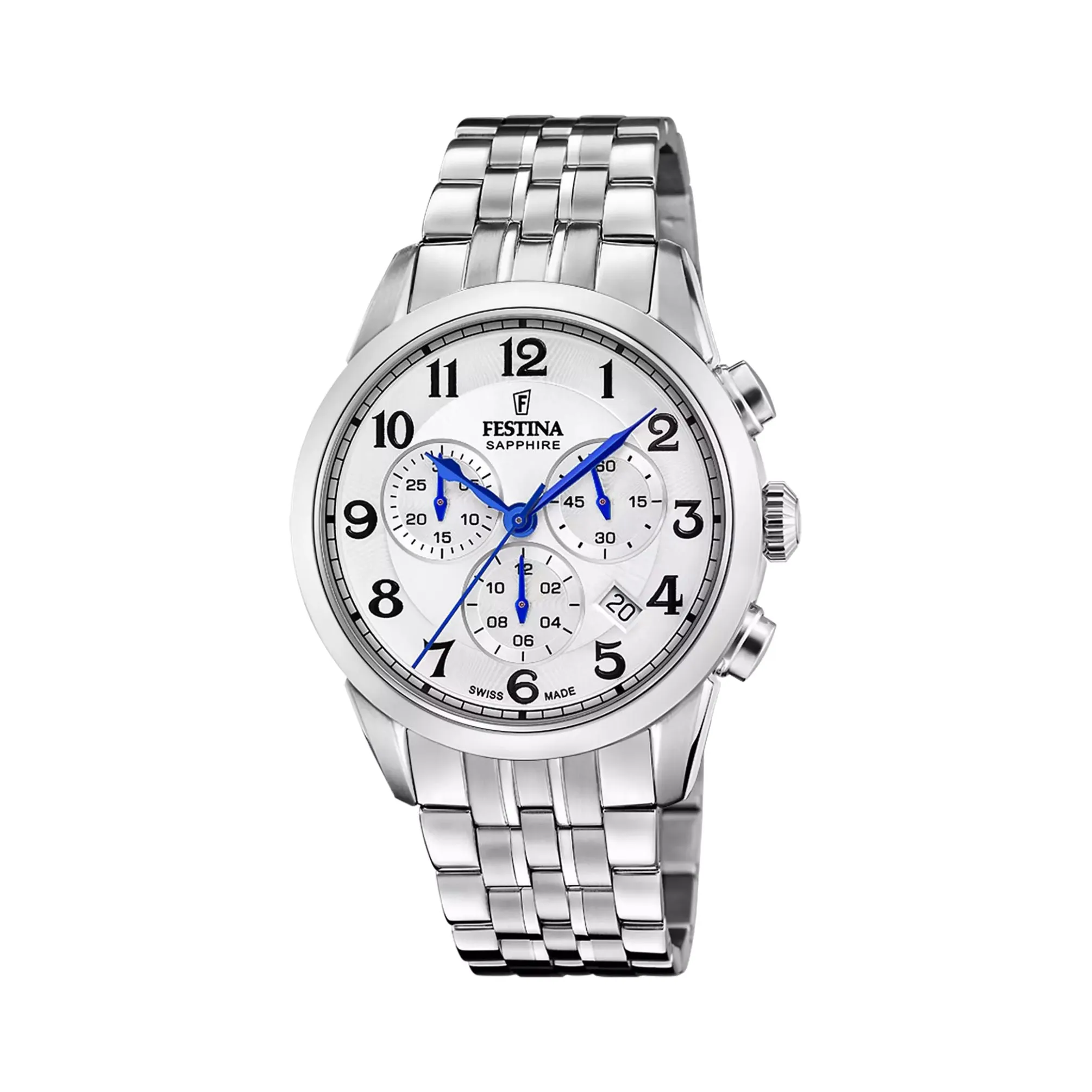 Swiss Made Festina 41mm Kronograf, m/ Safirgalss - F20040-1 sold by Diamanthuset