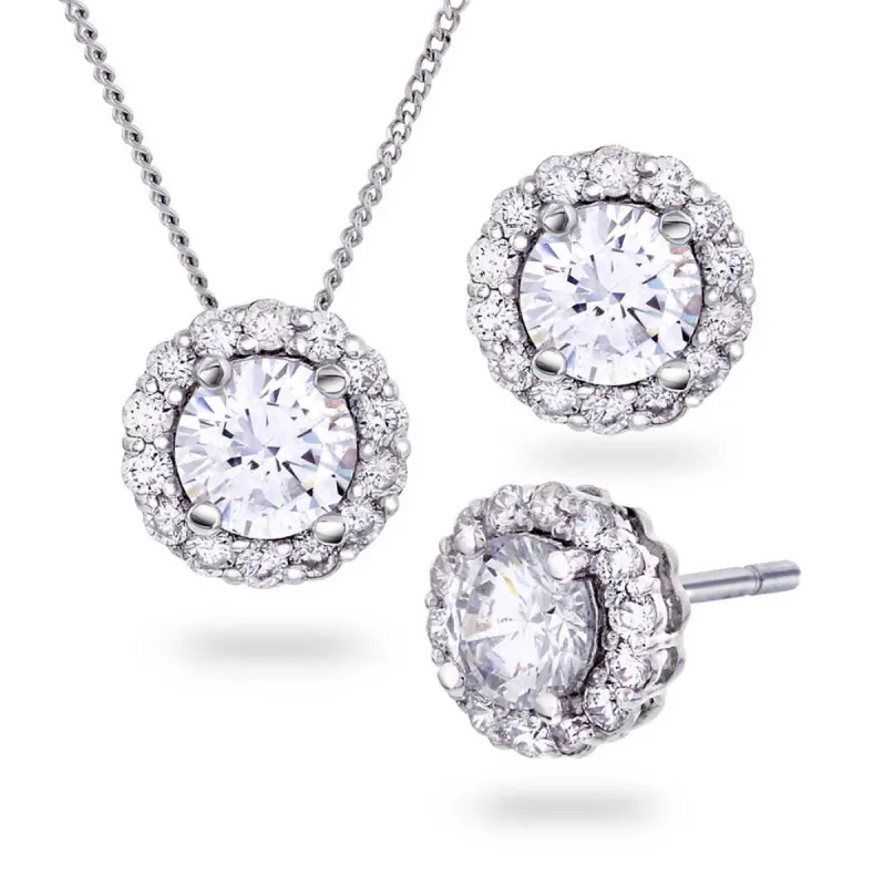 Pan Jewelry – Smykkesett i sølv med Zirkonia sold by Diamanthuset