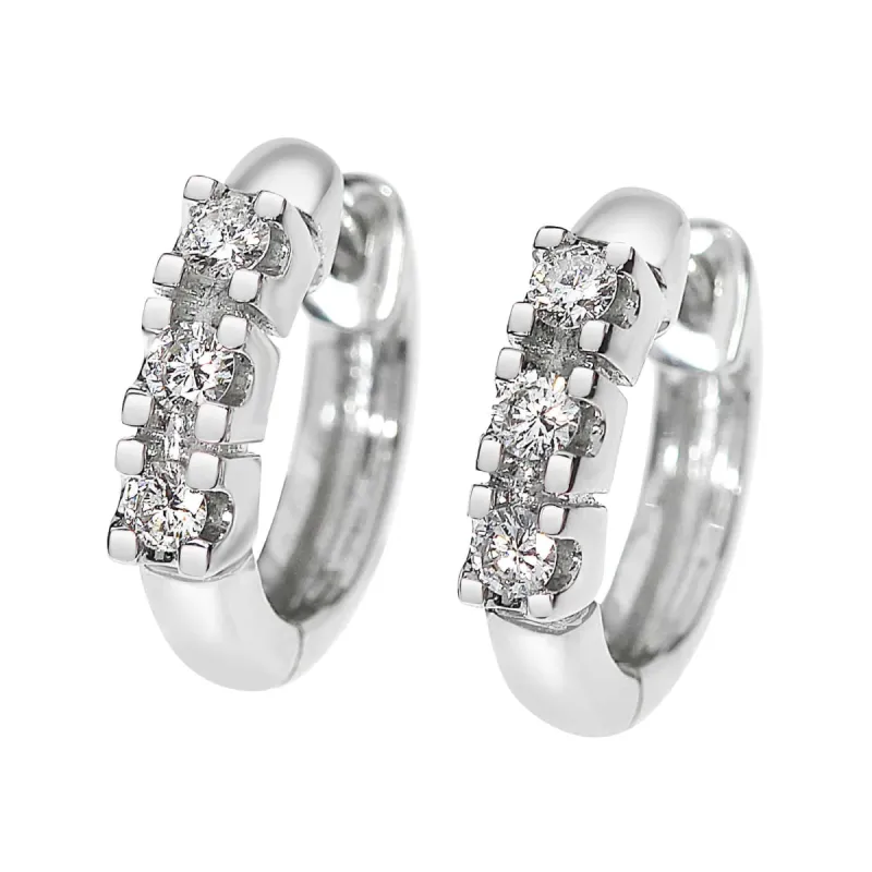 Diamant øredobber i hvitt gull, 0.23CT TWSI sold by Diamanthuset