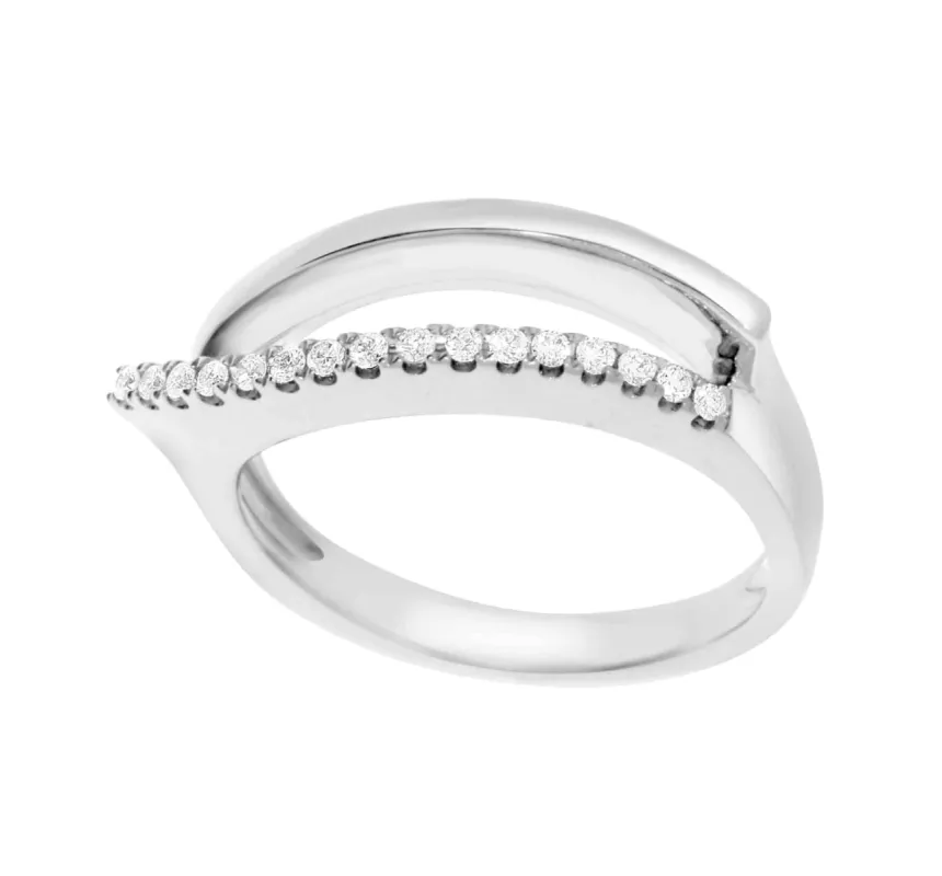 Diamantring i hvitt gull, 0.15CT TWSI sold by Diamanthuset
