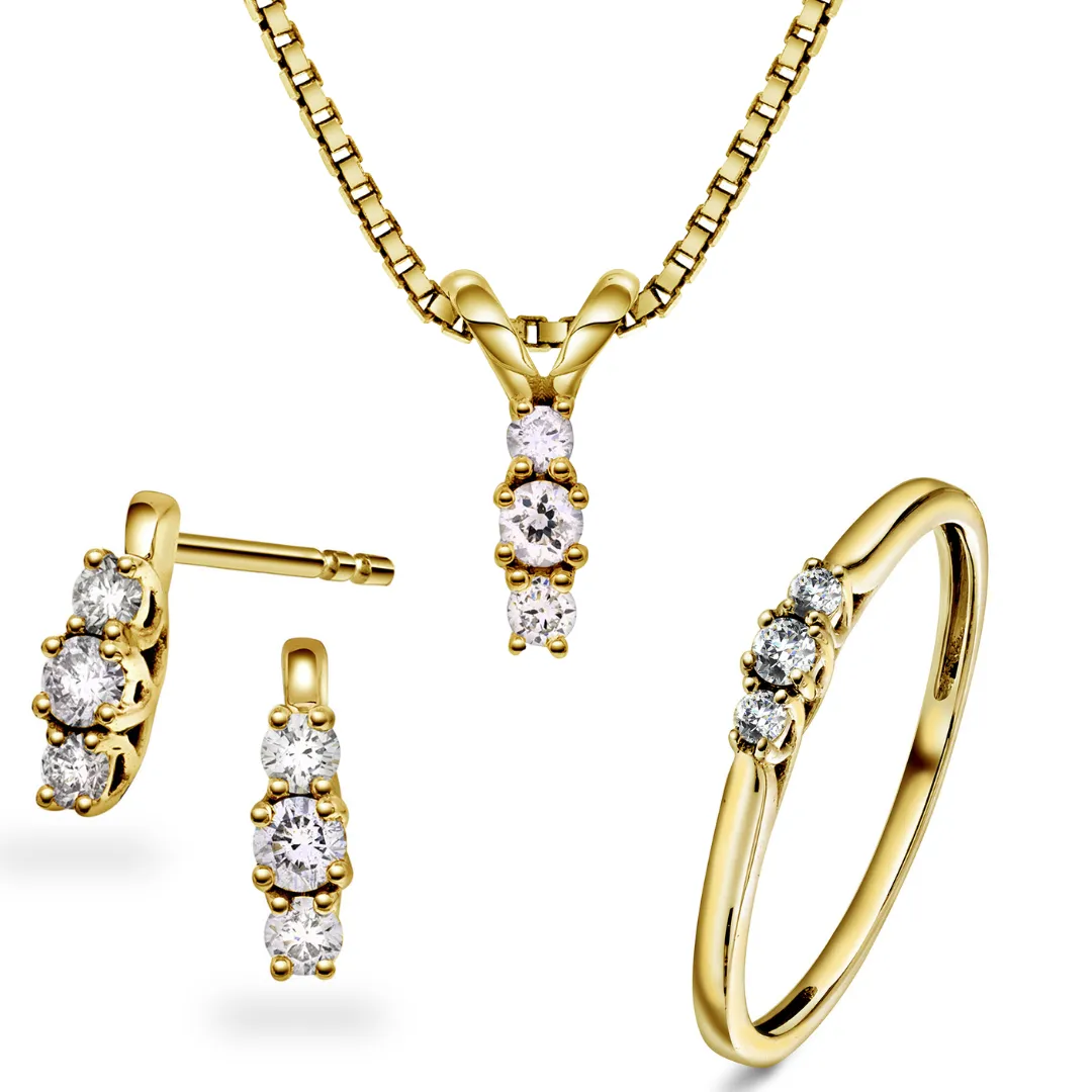 Nydelig sett med diamantsmykker sold by Diamanthuset product image thumbnail 2