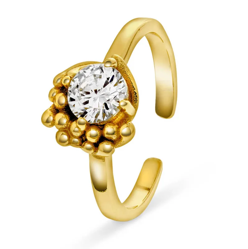 Shapes - Halo ring i sølv, Justerbar sold by Diamanthuset