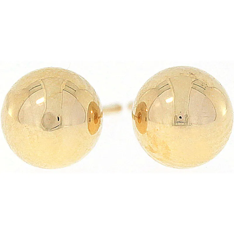 Øredobber kule i gult gull, 6mm sold by Diamanthuset