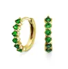 Pan Jewelry – Øreringer i sølv med grønn zirkonia sold by Diamanthuset