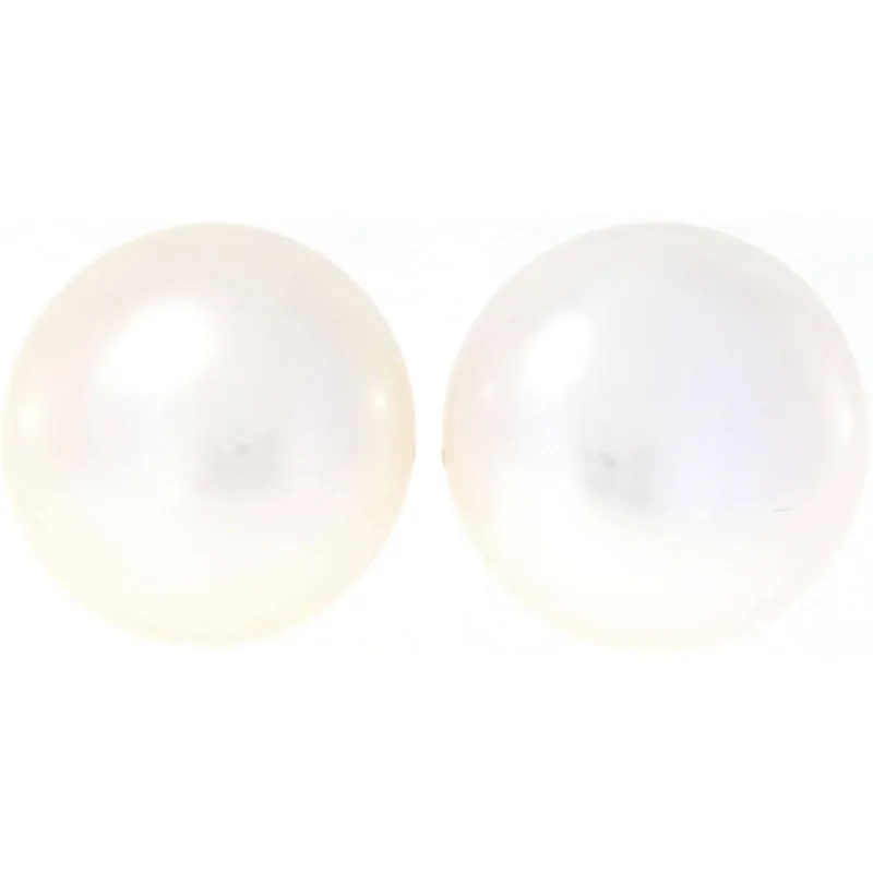 Øredobber med perle i gult gull, 13mm sold by Diamanthuset