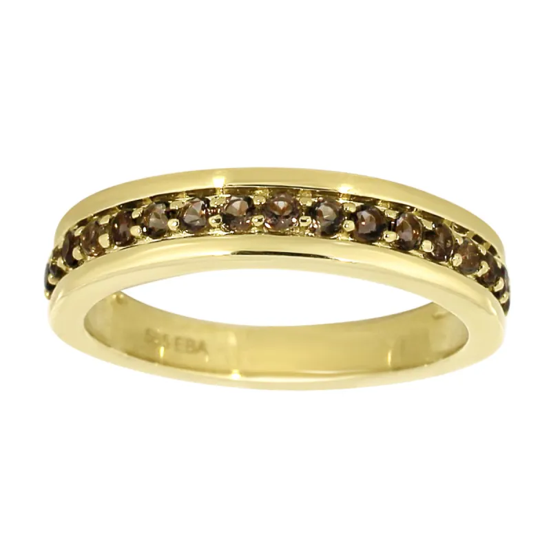 Gullring 14kt, 0,45ct smokey quartz sold by Diamanthuset