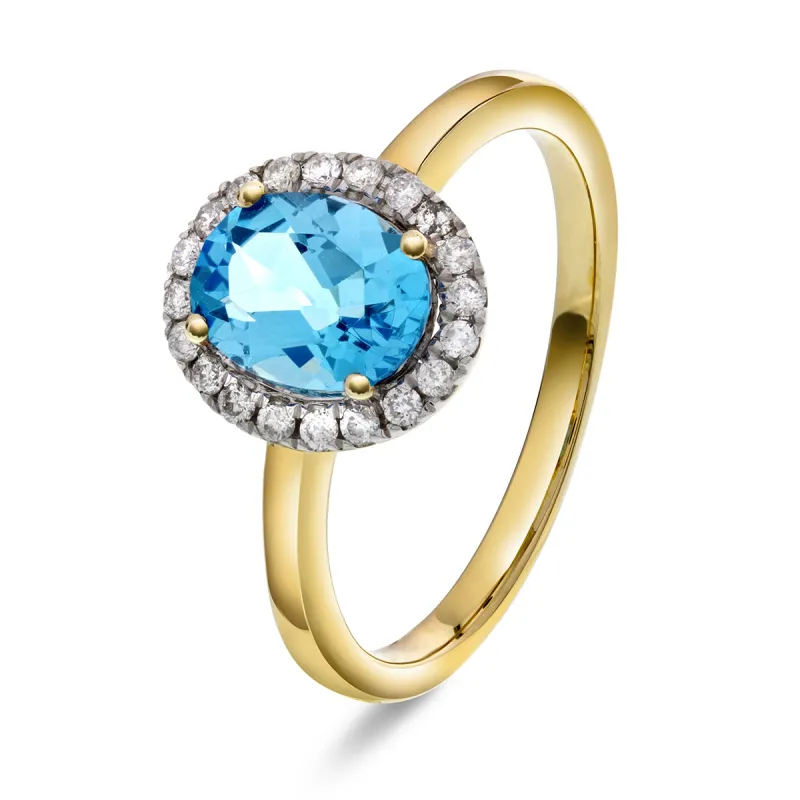 Diamantring med Topas 0.30ct tw/si sold by Diamanthuset