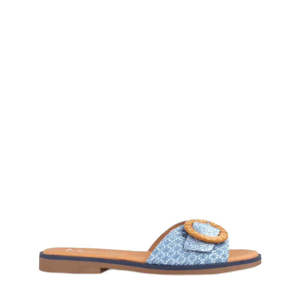 Marila Slippers Azucena Blauw sold by Donelli
