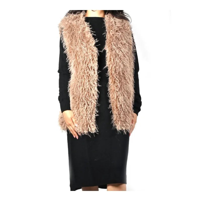 Giuliano Vest Teddy Gilet 62285 Taupe sold by Donelli