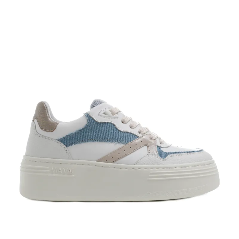 Via Vai Veterschoenen 62053-05-603 Wit Blauw combi sold by Donelli