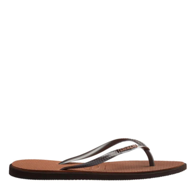 Havaianas Slippers Slim Point Bruin made by Havaianas