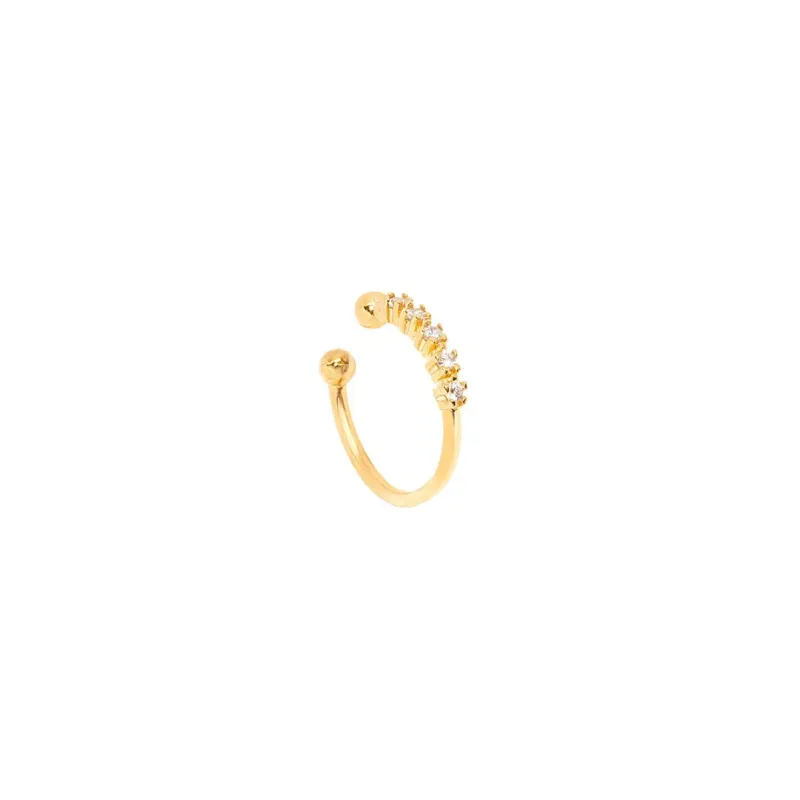 Cuff / Ørering - #Quintet - Onesize regulerbar størrelse - 18 karat forgyldt Sterling sølv made by Dropps by Szhirley