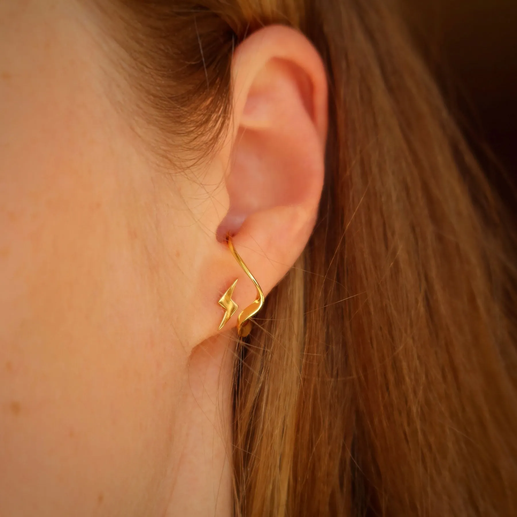 Cuff / Fingerring - #Snakey - Onesize regulerbar størrelse - 18 karat forgyldt Sterling sølv sold by Dropps by Szhirley product image thumbnail 2