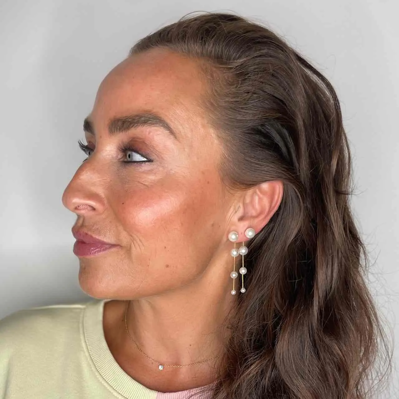 Øreringesæt - #Pearlfection - Hvide perler og 18 karat Sterling sølv - TILBAGE PÅ LAGER! sold by Dropps by Szhirley product image thumbnail 4