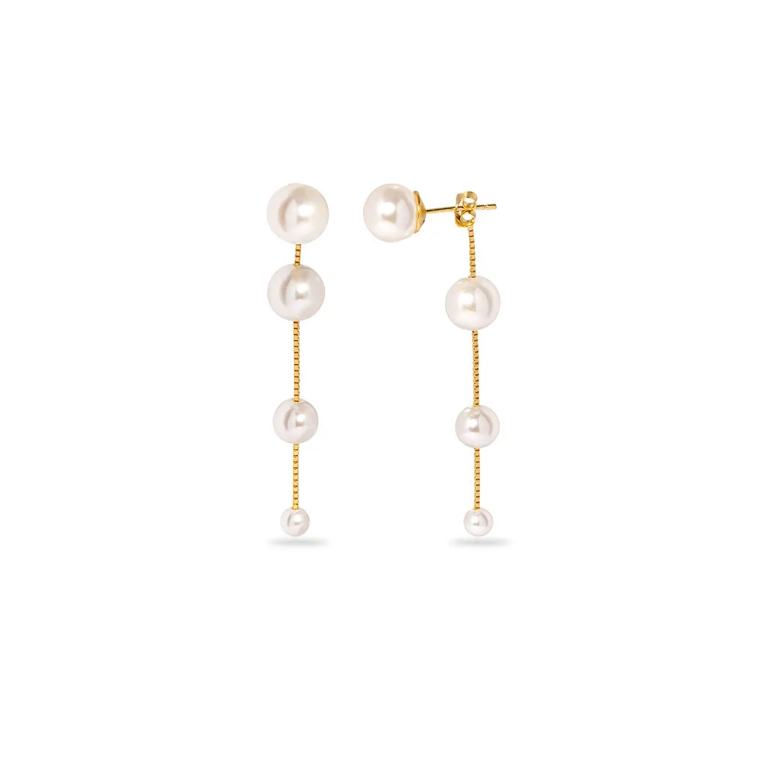 Øreringesæt - #Pearlfection - Hvide perler og 18 karat Sterling sølv - TILBAGE PÅ LAGER! sold by Dropps by Szhirley