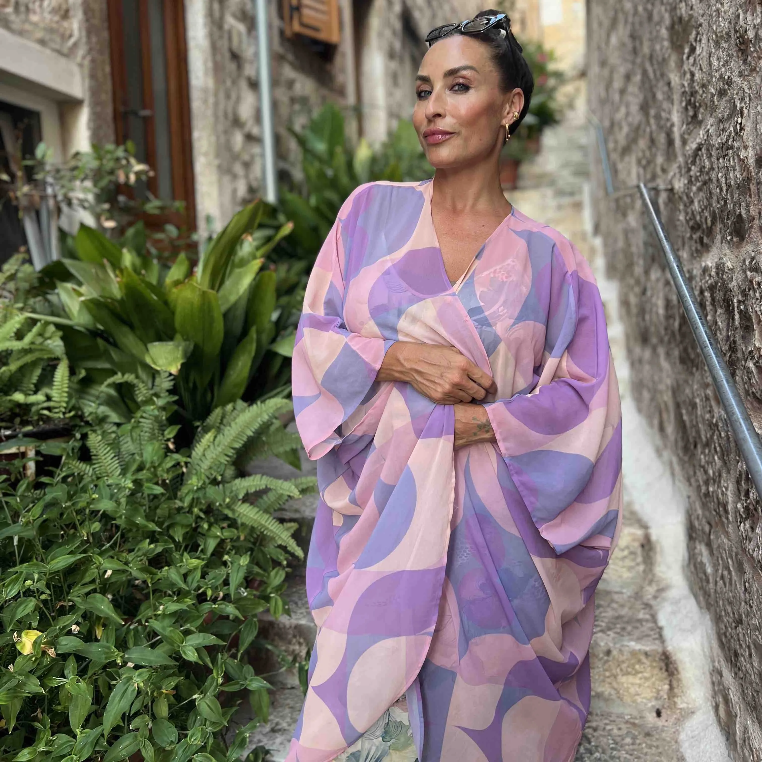 Lilla / fersken mønsteret kimono #Breeze - One Size sold by Dropps by Szhirley product image thumbnail 4