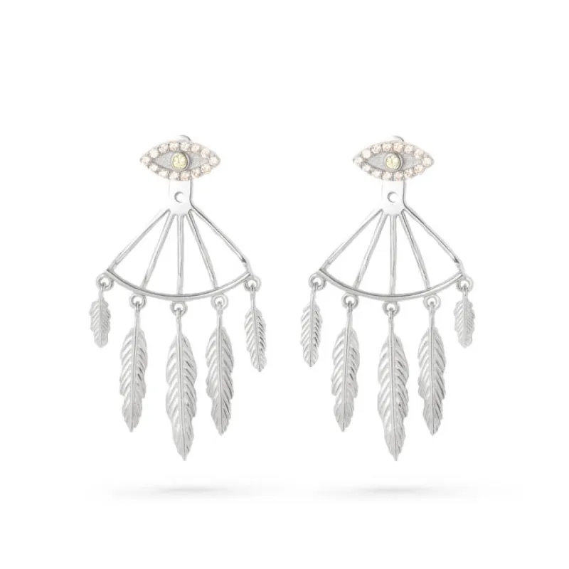 Øreringesæt - #FeatherEye - Sterling sølv med zirkoner sold by Dropps by Szhirley