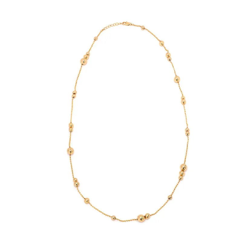 #SolarOrbits halskæde - 60 cm kuglekæde - 18 Karat forgyldning sold by Dropps by Szhirley