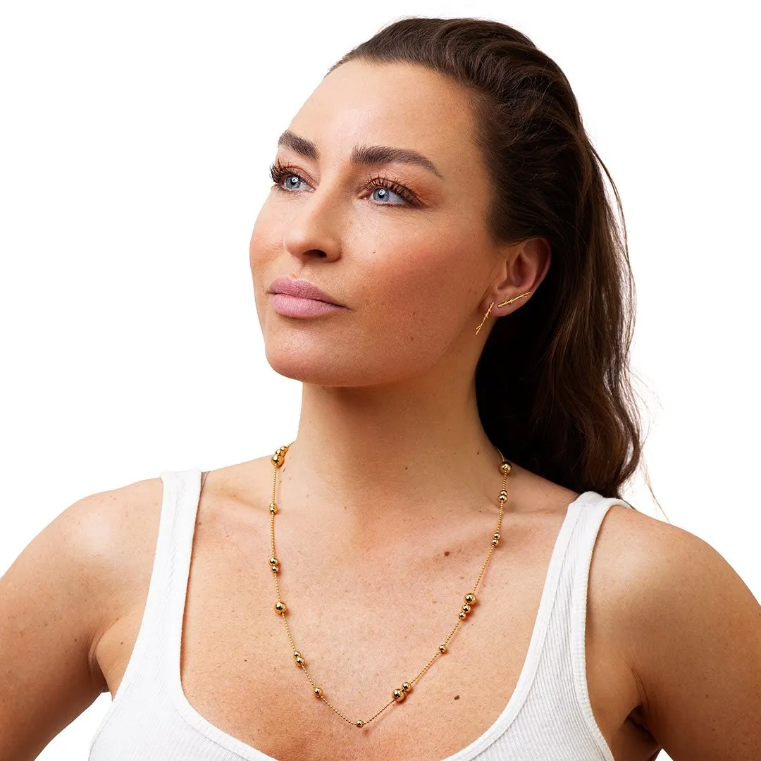 #SolarOrbits halskæde - 60 cm kuglekæde - 18 Karat forgyldning sold by Dropps by Szhirley product image thumbnail 2