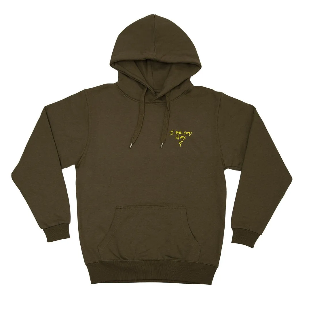 #IFeelGoodInMe - Dropps EXCLSV Olive Hoodie / Hættetrøje - Limited sold by Dropps by Szhirley product image thumbnail 3