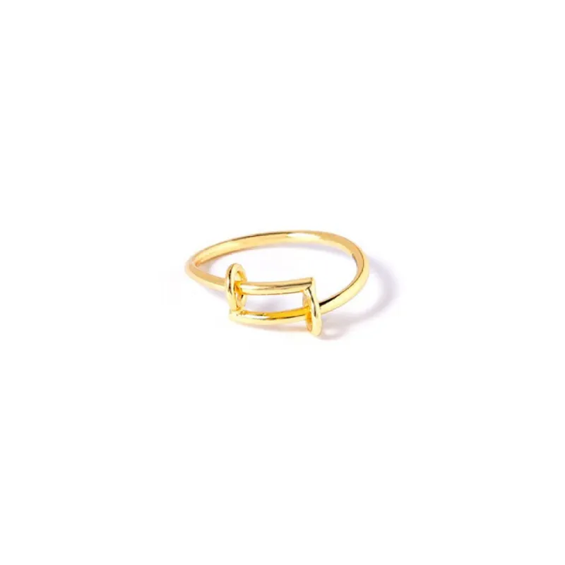 Fingerring - #IntoYou - Onesize regulerbar størrelse - 18 Karat forgyldt Sterling sølv made by Dropps by Szhirley