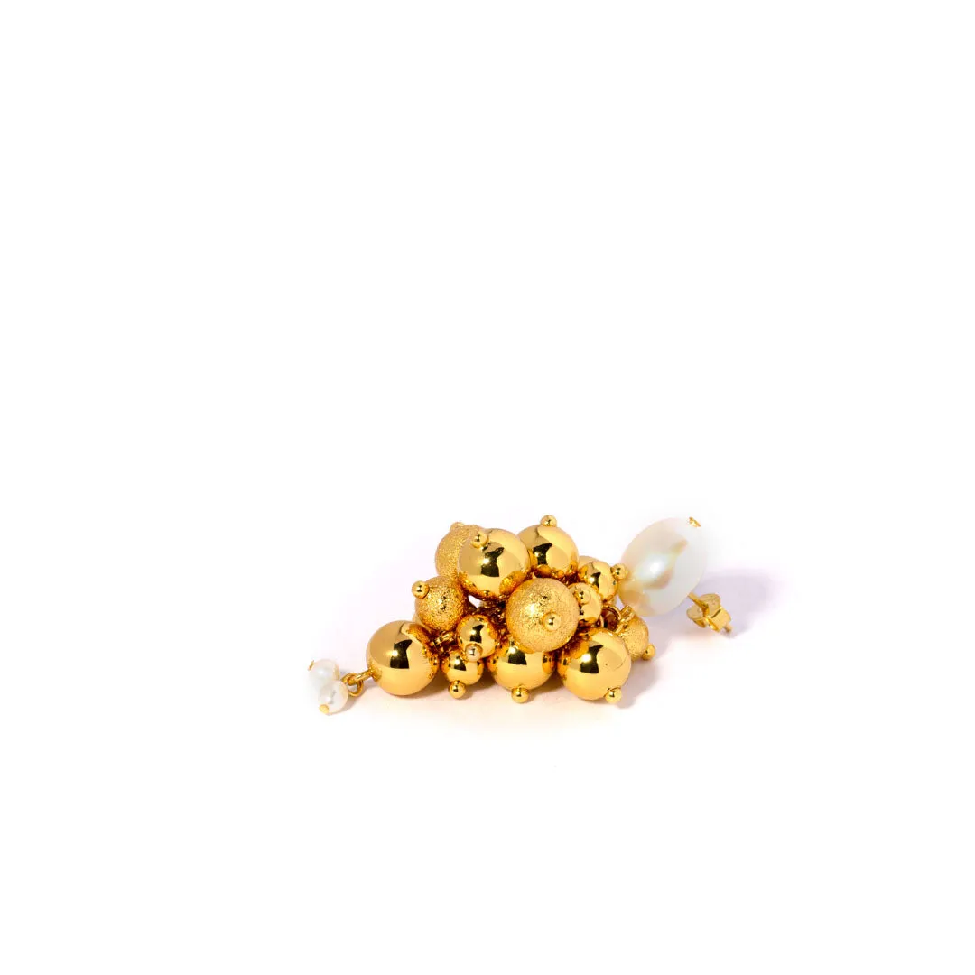 Ørering - #OrbitCluster - 18 karat forgyldning og hvide ferskvandsperler - SÆLGES ENKELTVIS sold by Dropps by Szhirley product image thumbnail 3