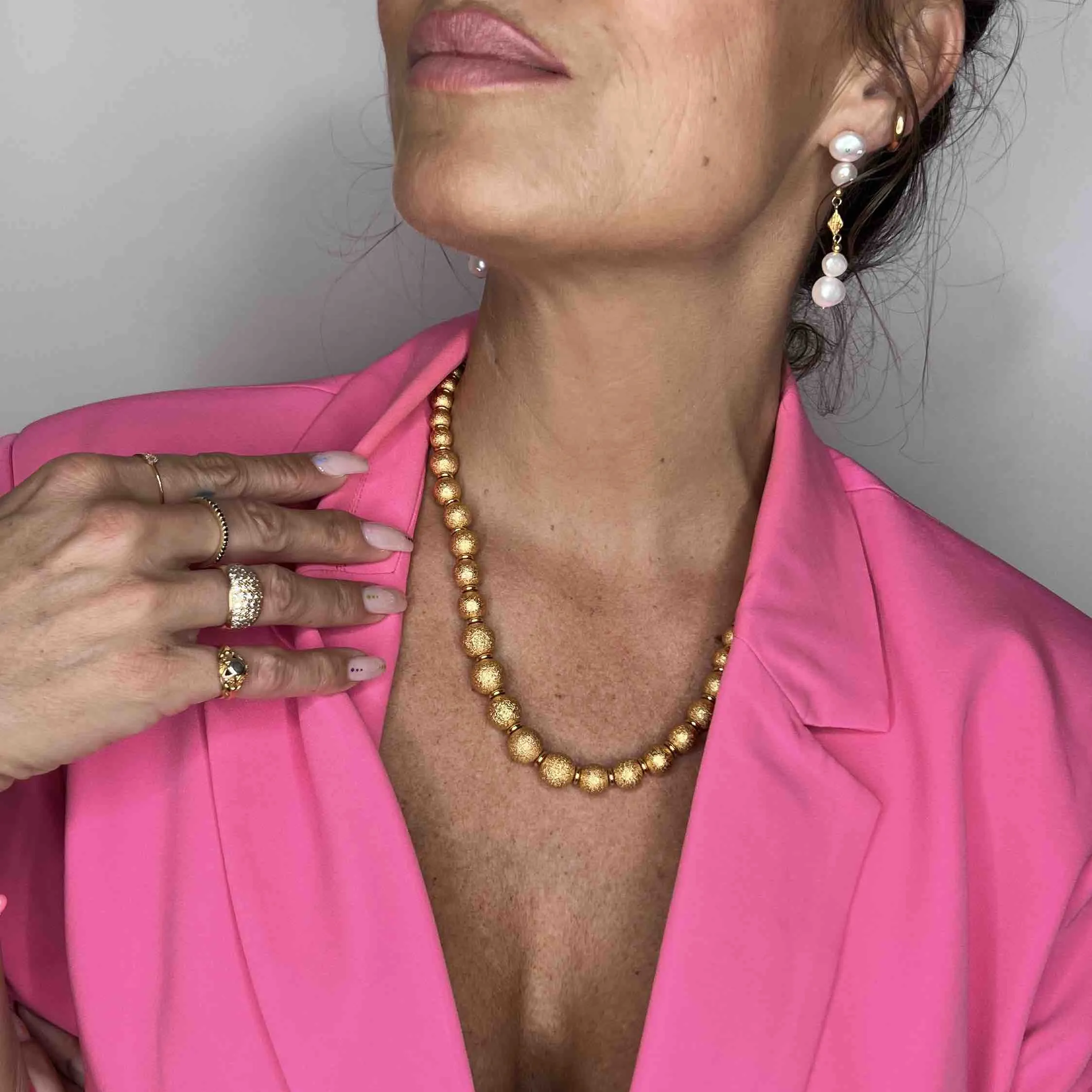 Halskæde - #StardustOrbits - 50 cm kuglekæde - 18 Karat forgyldning sold by Dropps by Szhirley product image thumbnail 2