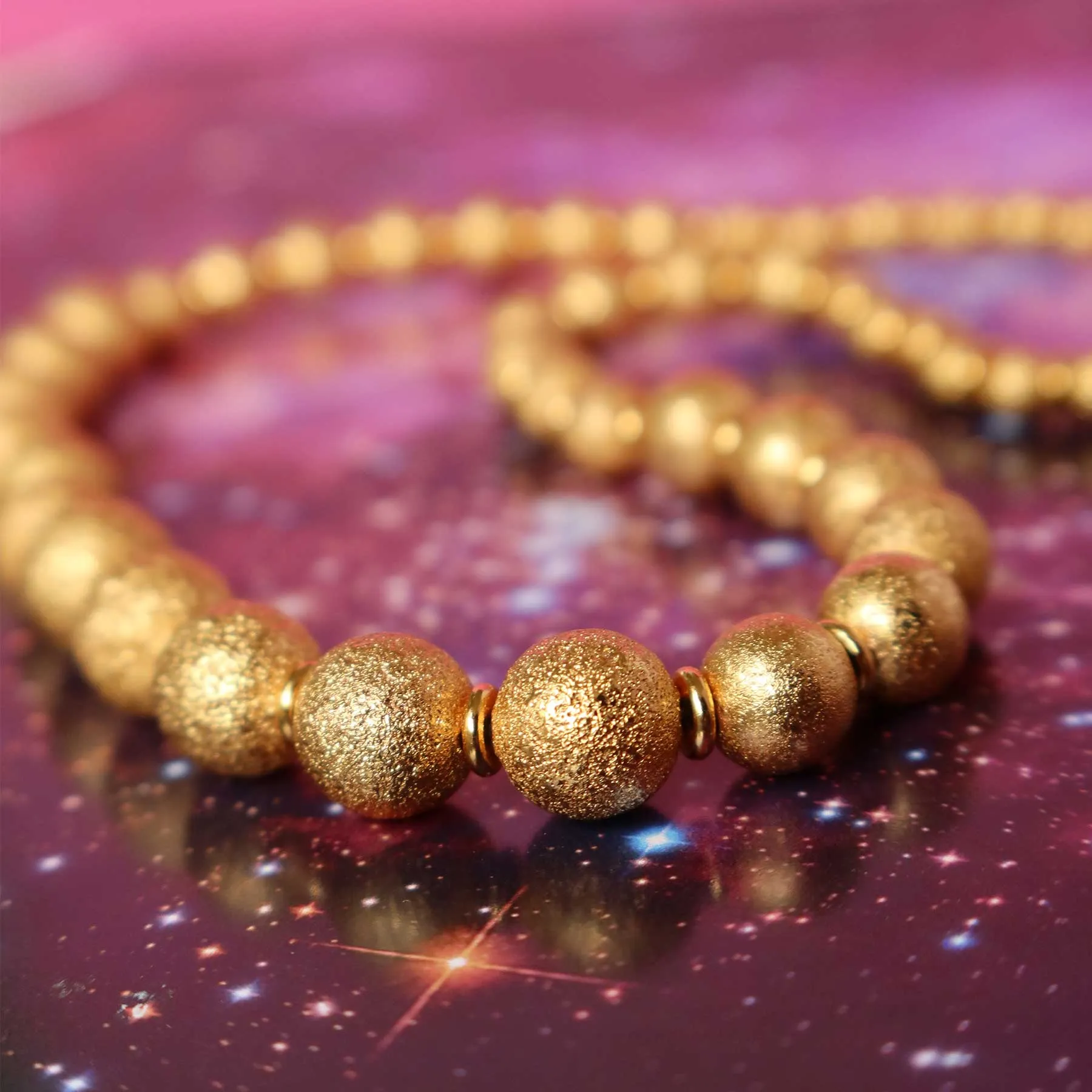 Halskæde - #StardustOrbits - 50 cm kuglekæde - 18 Karat forgyldning sold by Dropps by Szhirley product image thumbnail 5