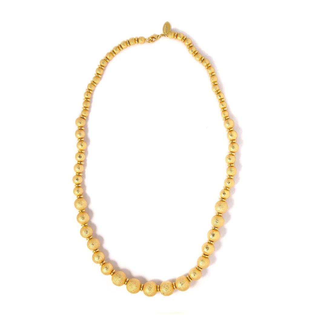 Halskæde - #StardustOrbits - 50 cm kuglekæde - 18 Karat forgyldning sold by Dropps by Szhirley