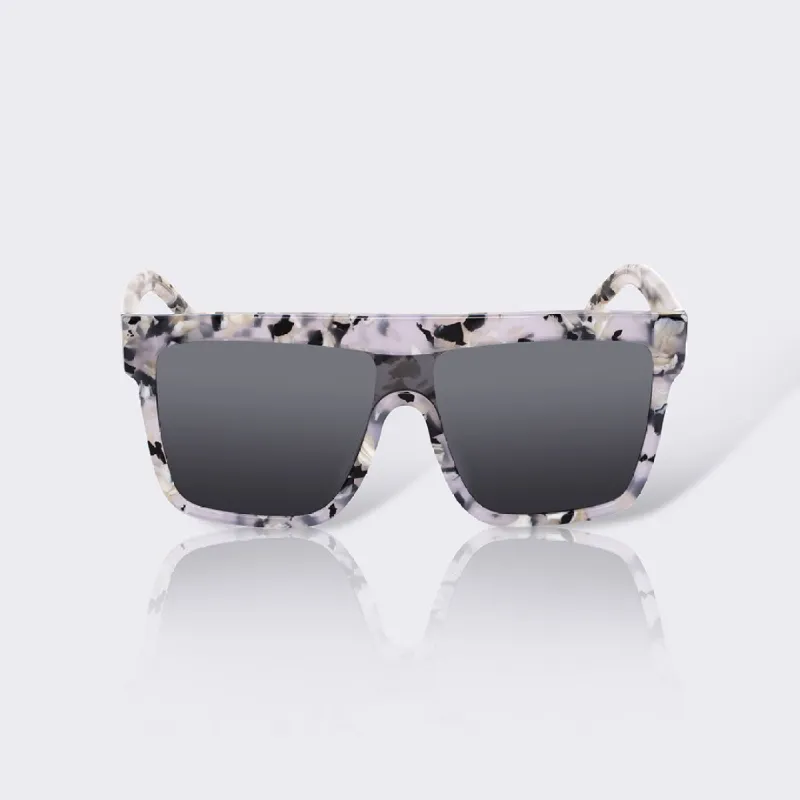 Dropps EXCLSV solbriller - #EyeCatcher SeaSand - i sort/hvid/klar med sorte røgfarvede brilleglas made by Dropps by Szhirley